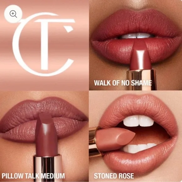 NIB Charlotte Tilbury Bundle - Beauty Light Wand and Iconic Mini Lip Trio